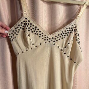 LF Furst of a Kind Vintage Metal Stud Slip Dress Size Small